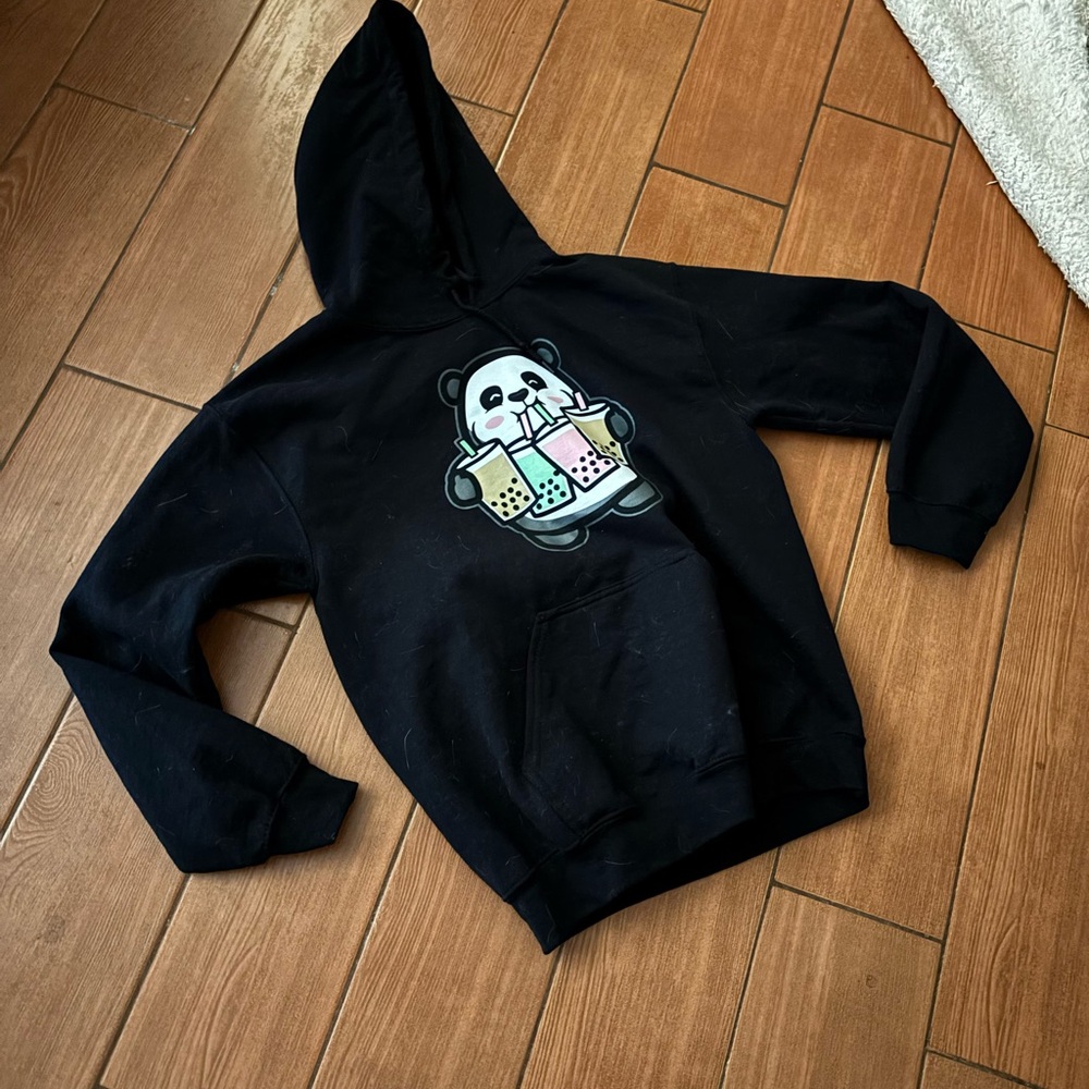 Black Panda Graphic Hoodie